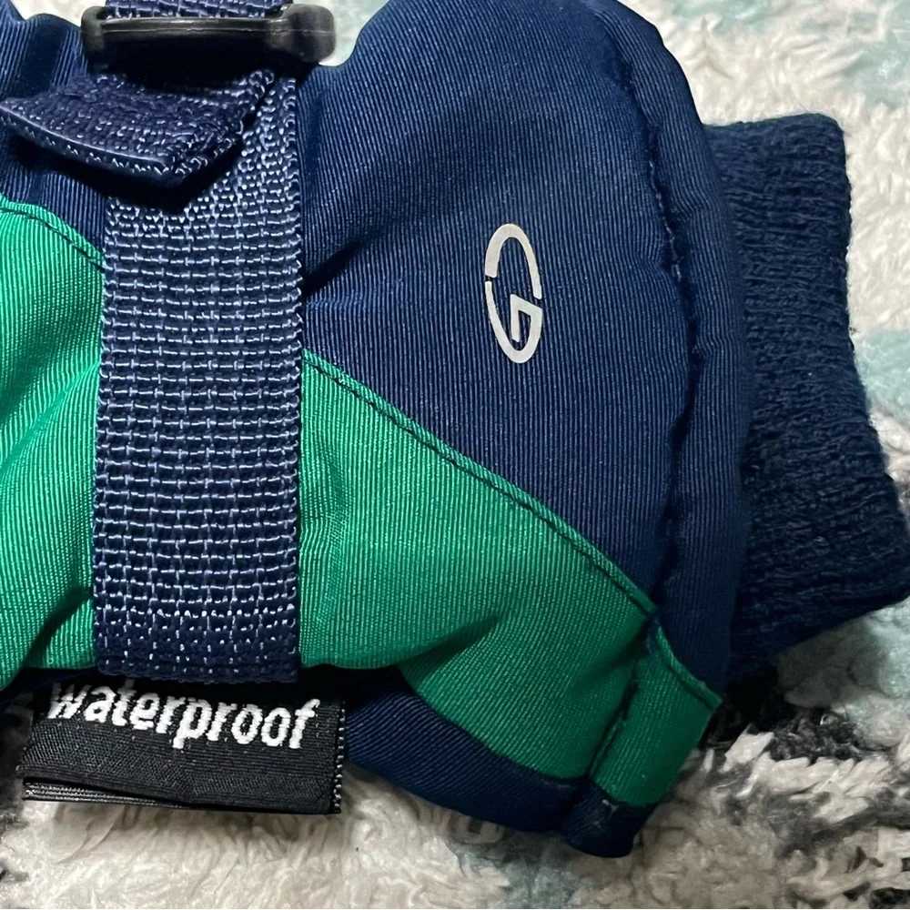 3M Thinsulate One Size Kids Boys Navy Green Winter Gloves Mittens Accessories